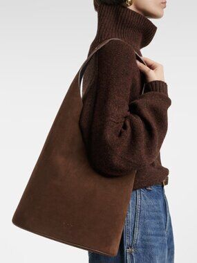 Aesther Ekme  Lune Large suede tote bag 171 Suede Cholote